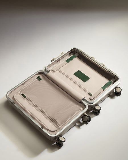 Carry-On Luggage in Sandstone - Heritage Stripe