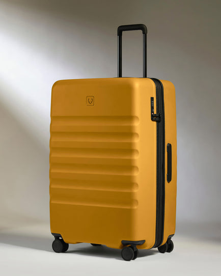 Large Luggage in Mustard Yellow - Icon Stripe