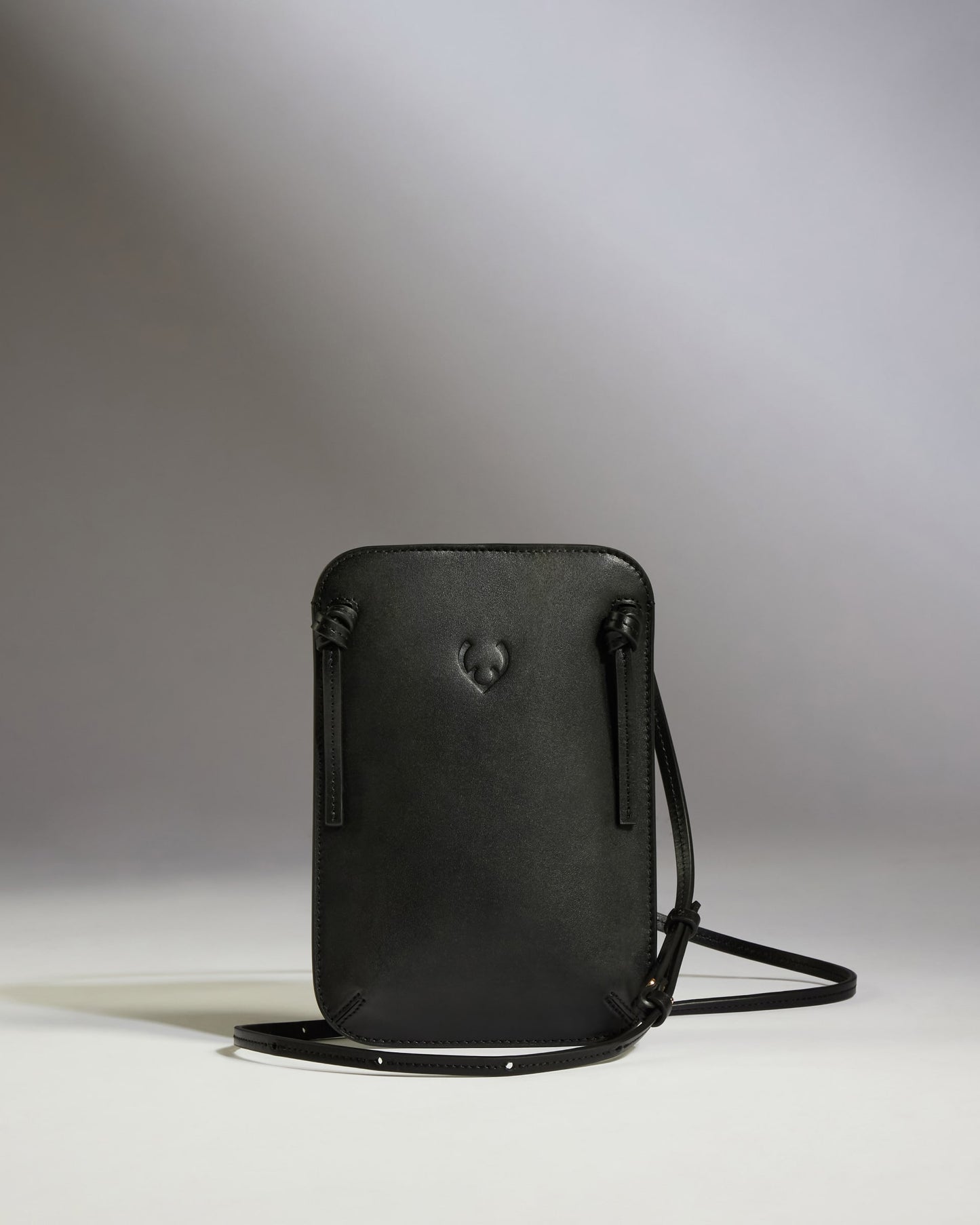 Crossbody Bag in Black Leather - Heritage Collection