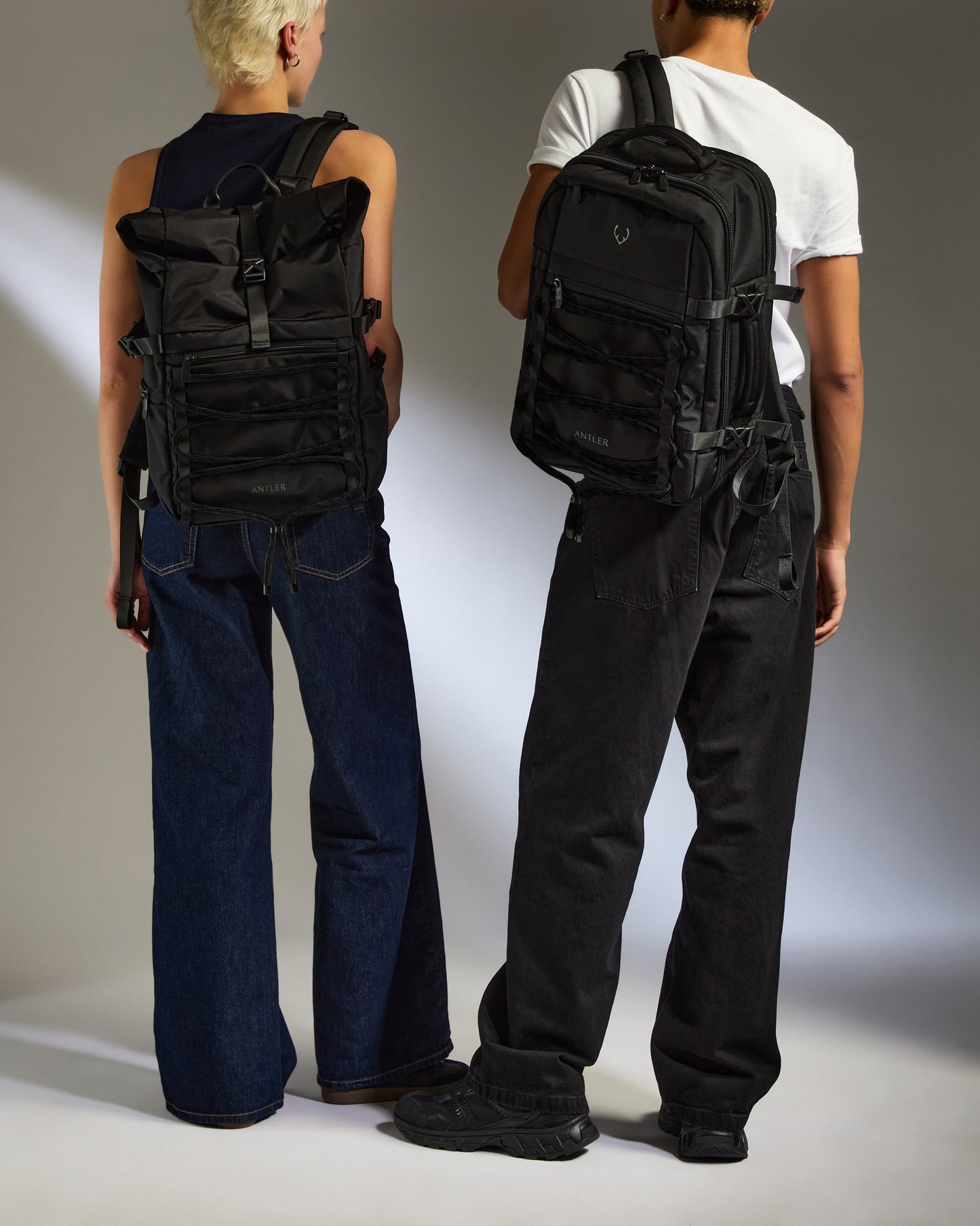 Discovery Roll Top Backpack in Black