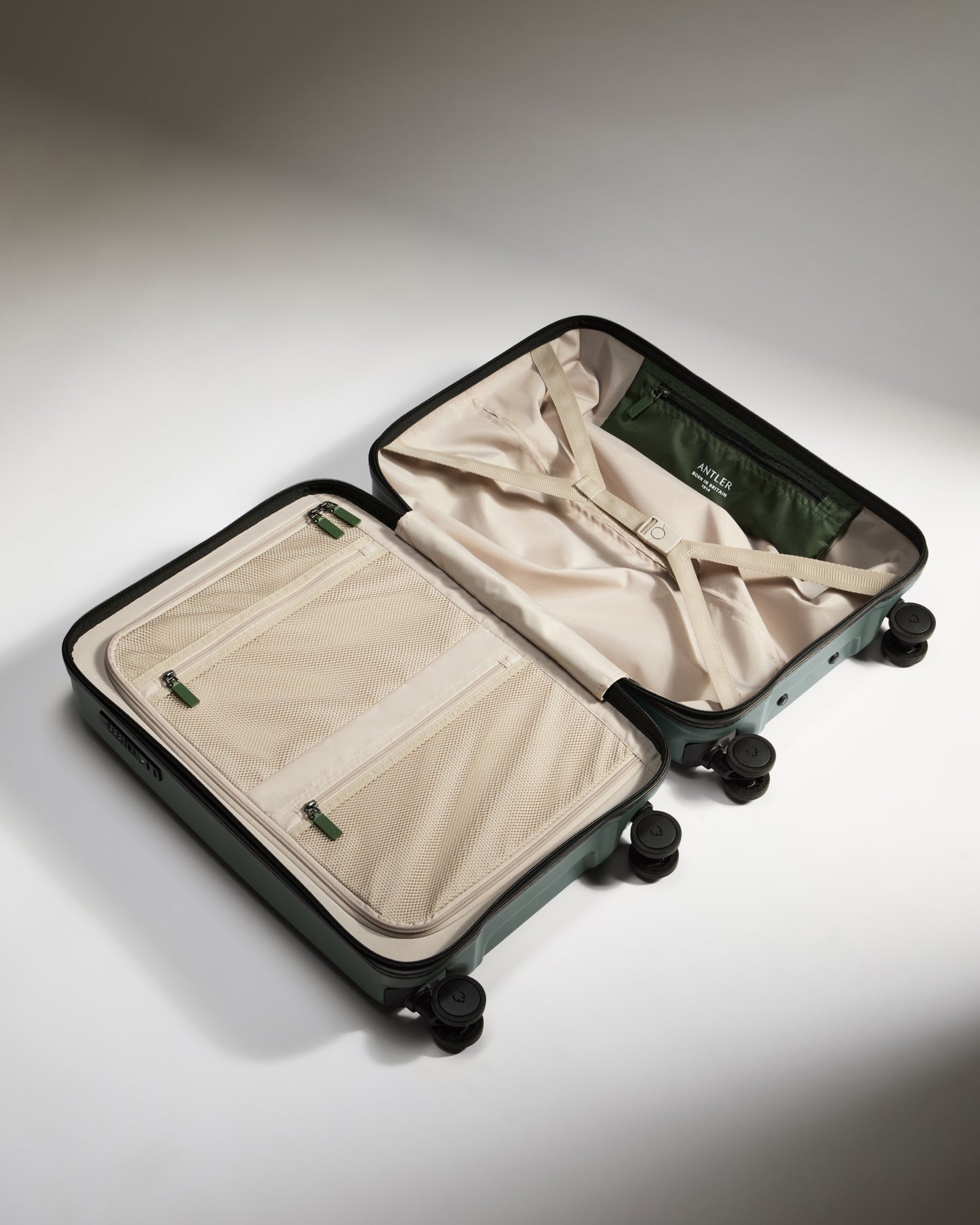 Icon Stripe Biggest Carry-On in Antler Green