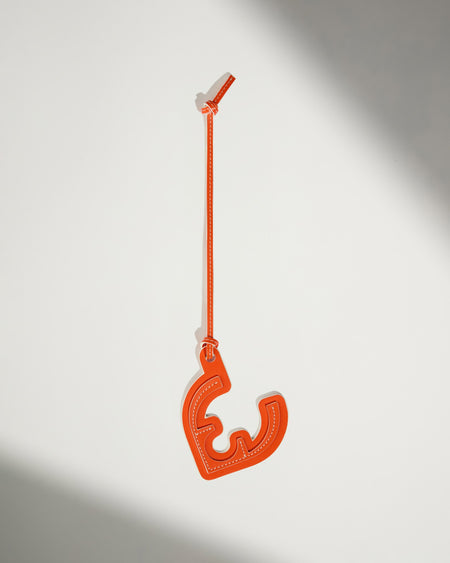 Leather Bag Charm in Coral - Summer Capsule