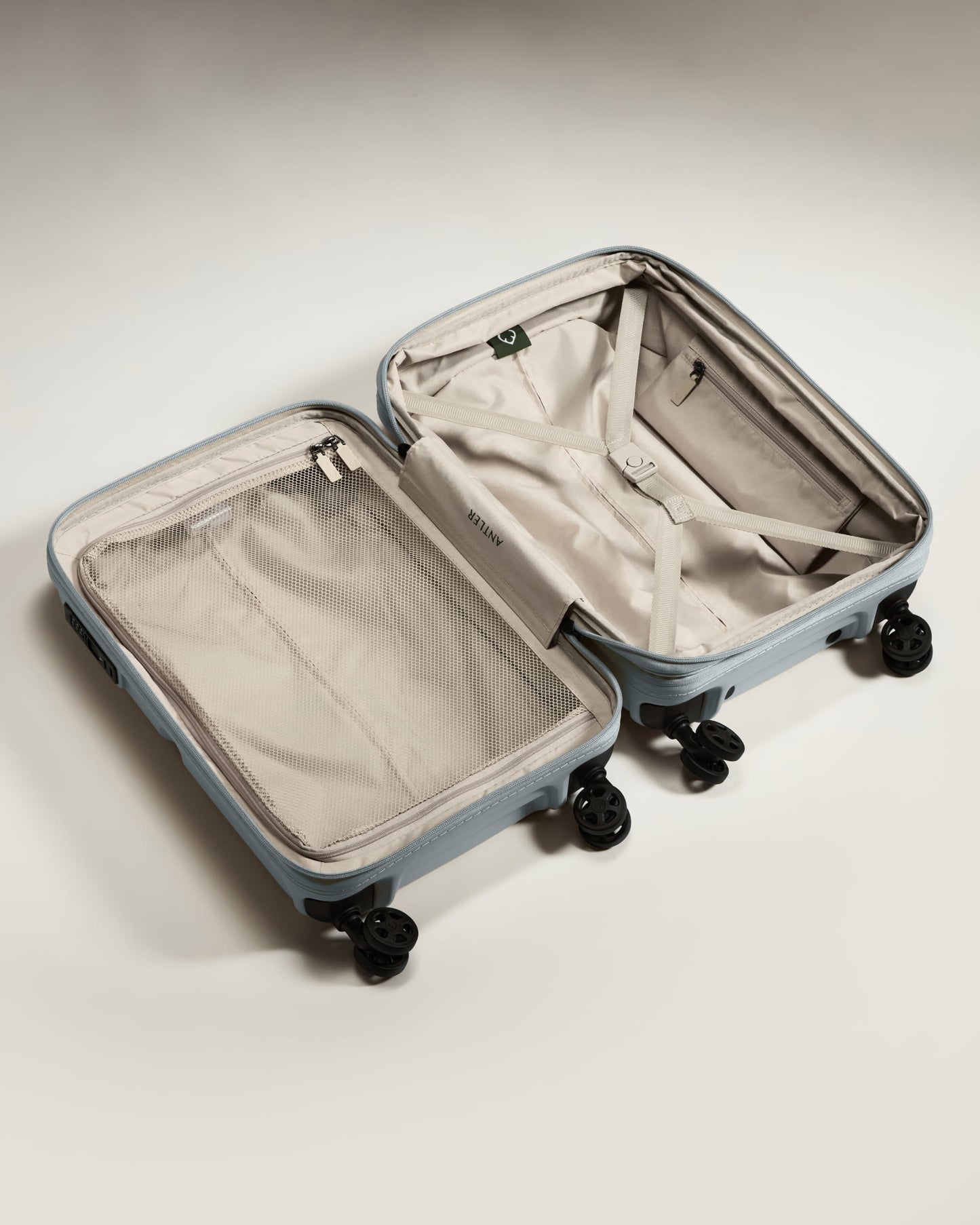 Expandable Carry-on Luggage Set in Salt Blue - Single Stripe