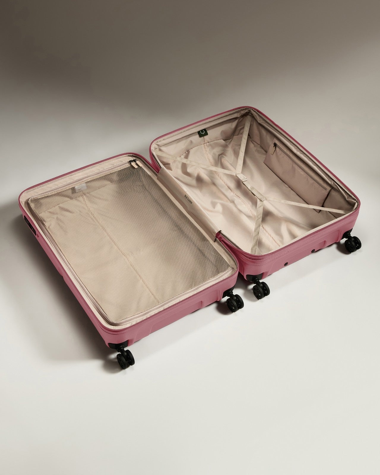 Lightest Hard Shell Expandable Carry-on Luggage Set in Clay Pink - Single Stripe