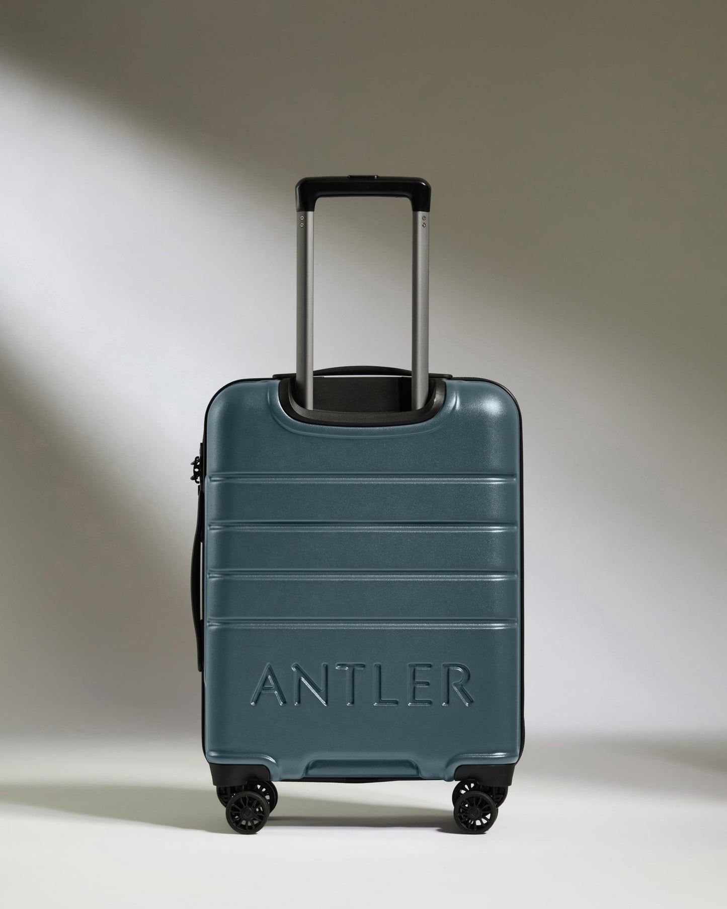 Expandable Carry-on Luggage in Blue Gray - Logo