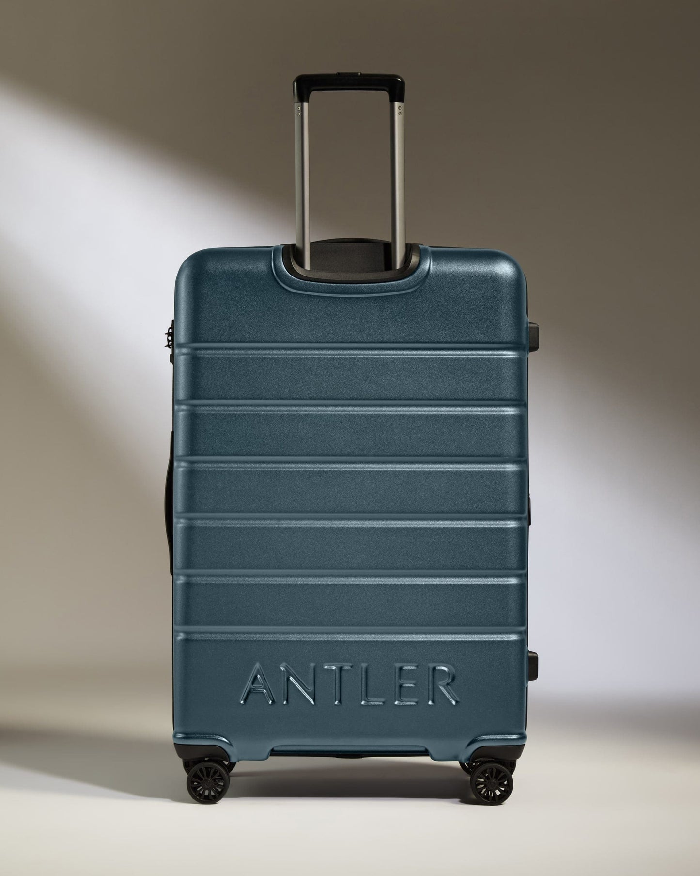Large Luggage in Blue Gray - Logo