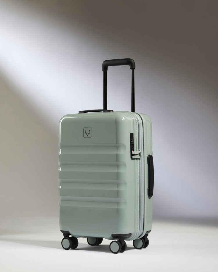 Expandable Carry-on Luggage in Mist Blue Gloss - Icon Stripe