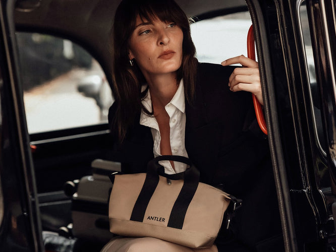 a woman in a car