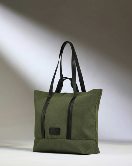 Antler Weave Shopper in Olive Green
