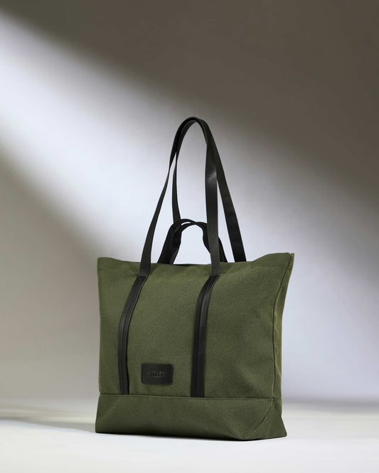 Antler Weave Shopper in Olive Green