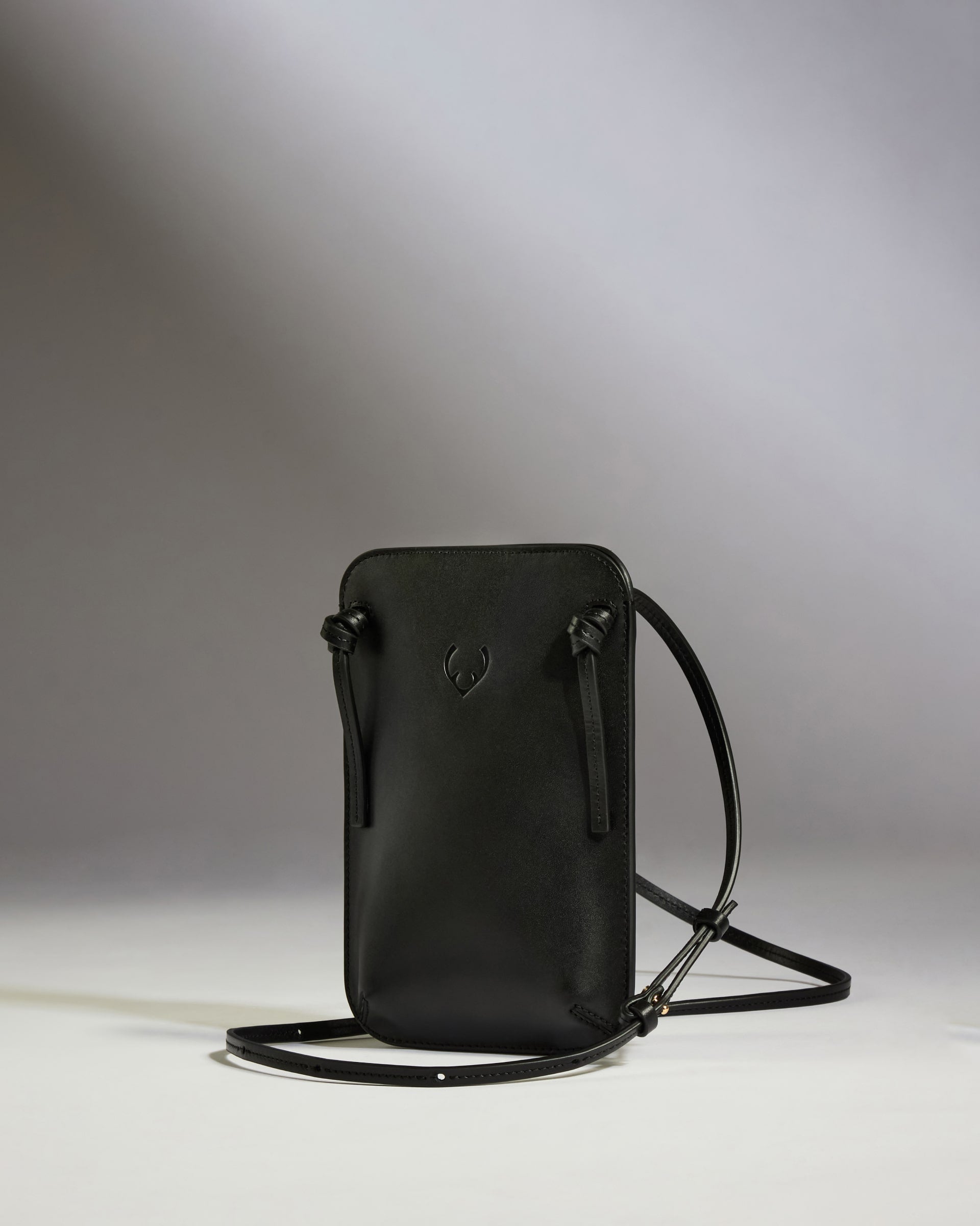 Antler Crossbody Bag In Black Leather - Heritage Collection