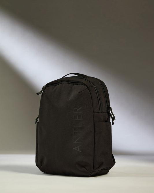 a black bag with a zipper