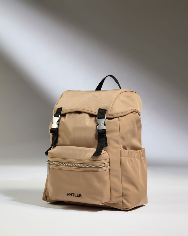 Icon Drawstring Backpack in Sand