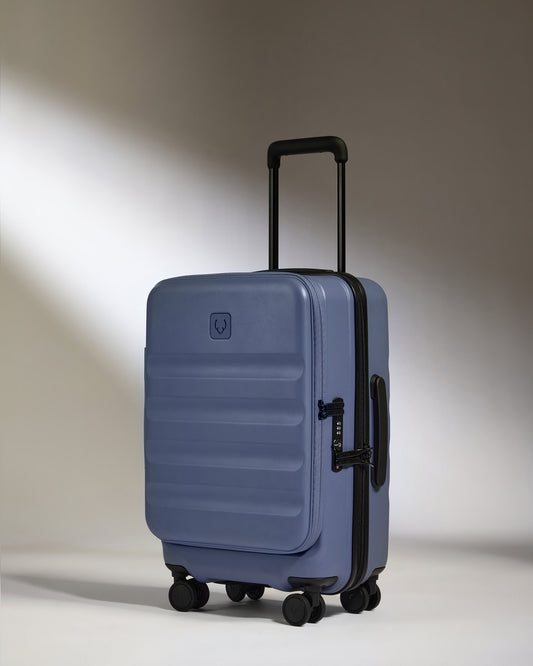 Dual Opening Carry-On Luggage in Ocean Blue - Icon Stripe
