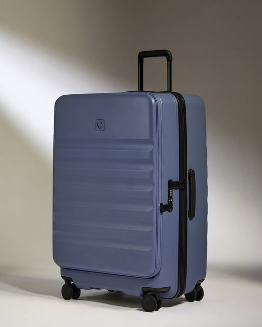 Dual Opening Large Luggage in Ocean Blue - Icon Stripe