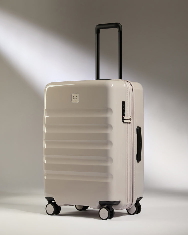 Medium Luggage in Taupe Gloss - Icon Stripe