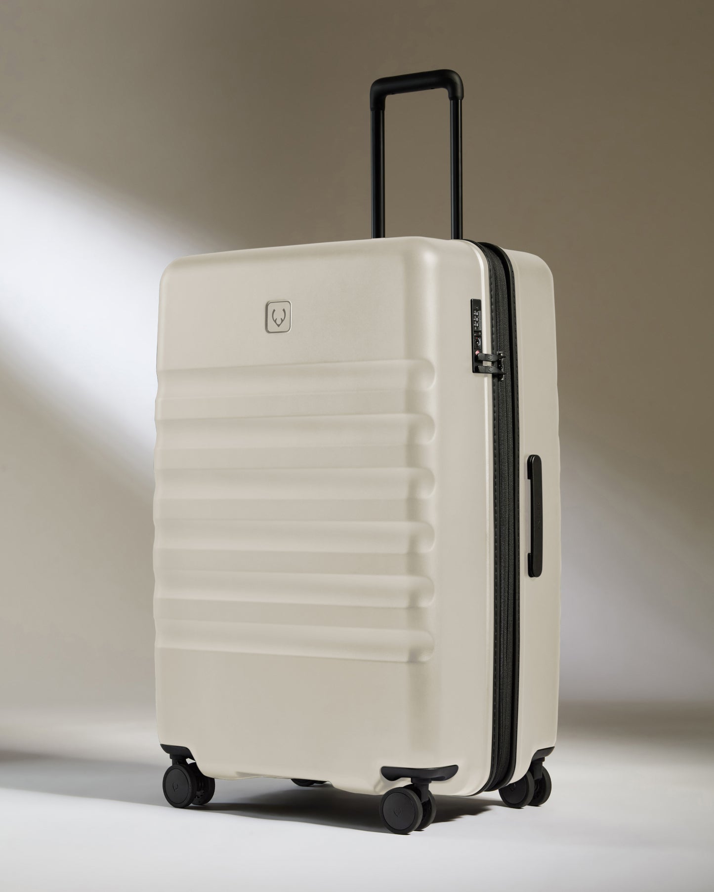 Expandable Carry-on Luggage Set in Taupe - Icon Stripe