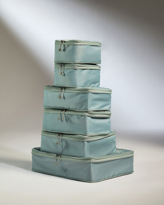 Packing Cubes in Mist Blue - Set of 6