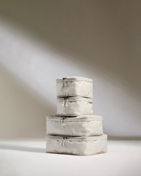 Taupe Checkerboard Packing Cubes