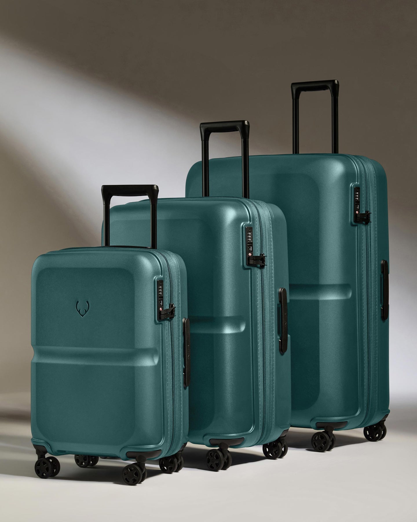 Expandable Carry-on Luggage Set in Marsh Blue - Single Stripe