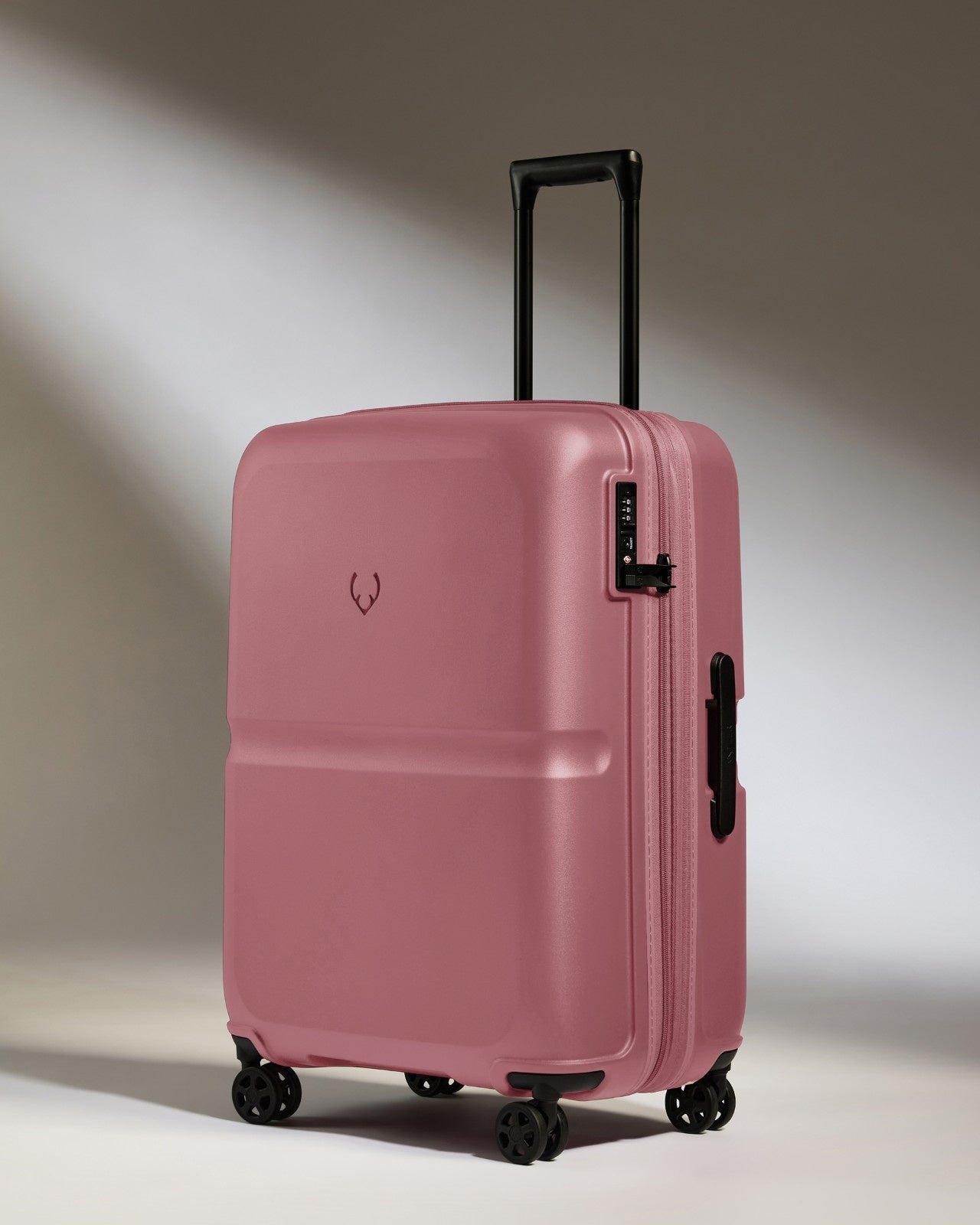 Lightest Hard Shell Expandable Carry-on Luggage Set in Clay Pink - Single Stripe