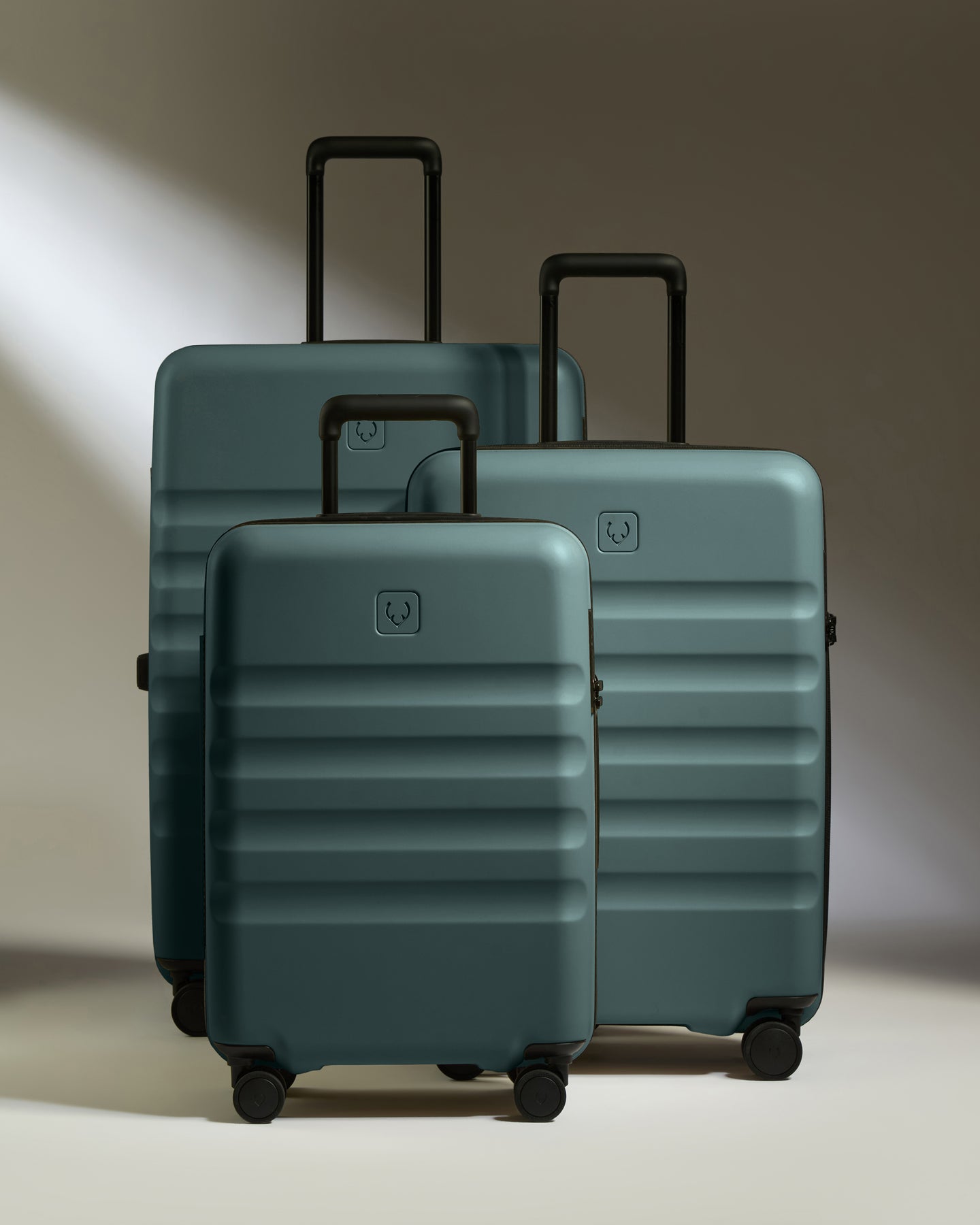 Large Carry-on Luggage Set in Glade Blue - Icon Stripe