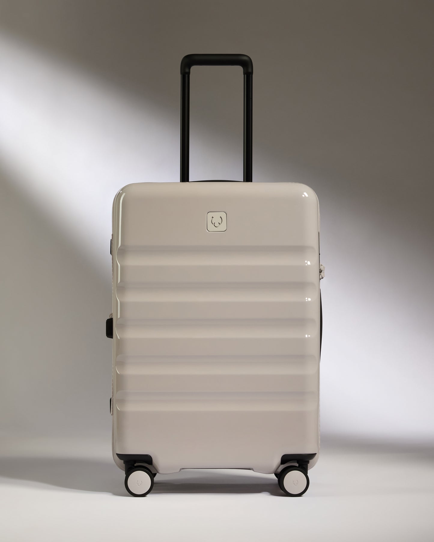 Medium Luggage in Taupe Gloss - Icon Stripe