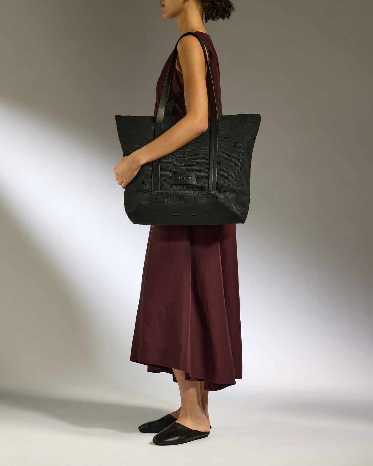 Antler Weave Shopper in Black