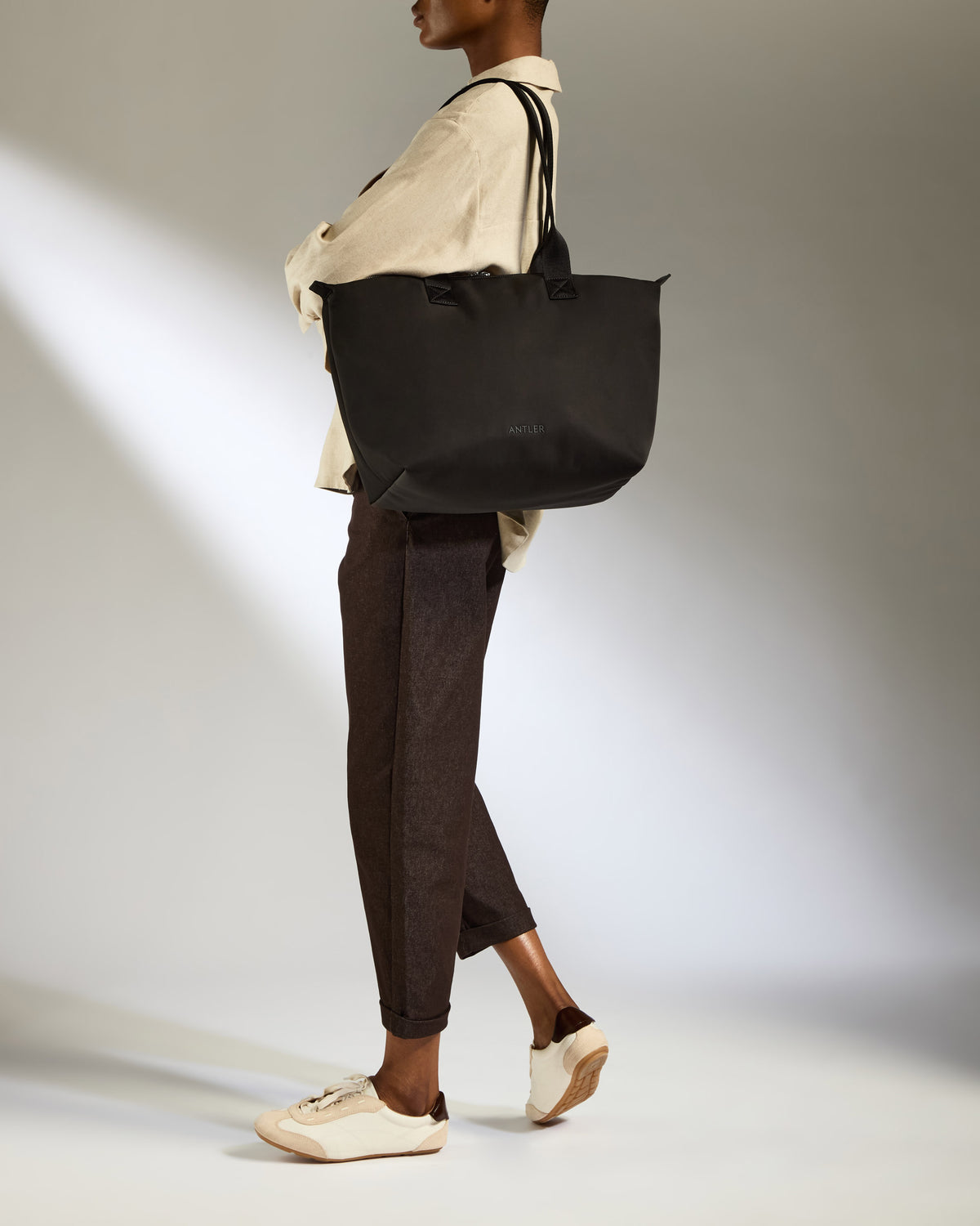 Icon Flat Pack Tote Bag in Black