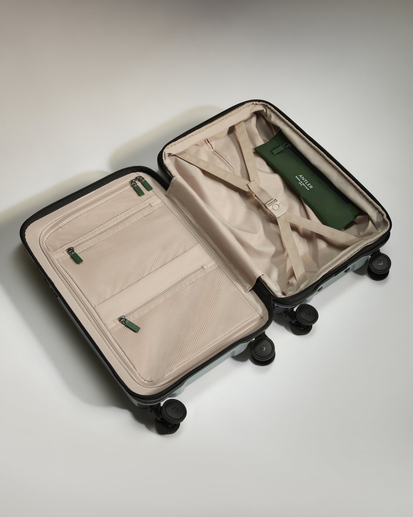 Expandable Carry-on Luggage Set in Mist Blue - Icon Stripe