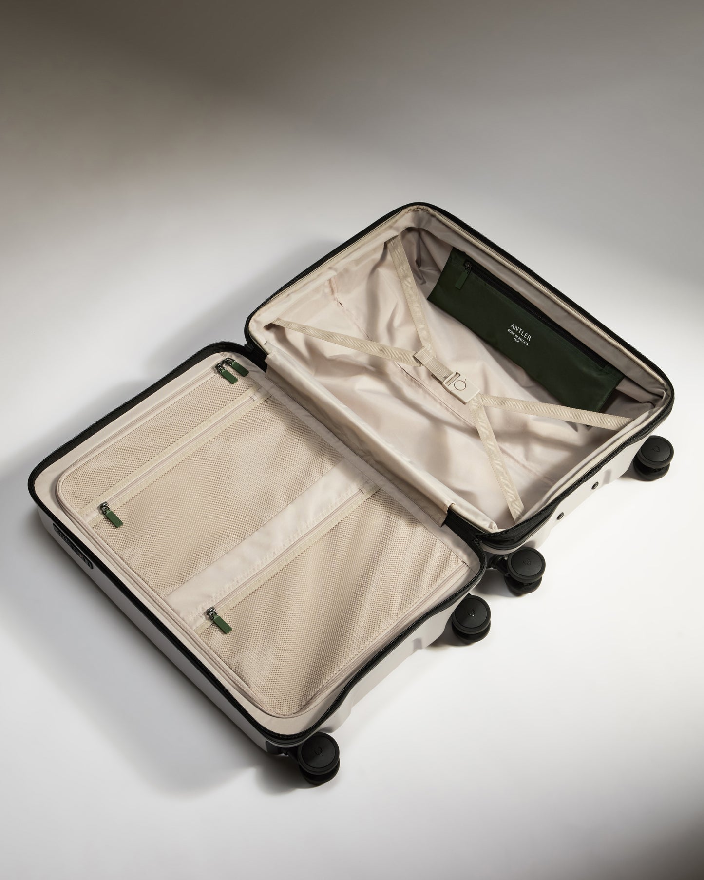 Expandable Carry-on Luggage Set in Taupe - Icon Stripe