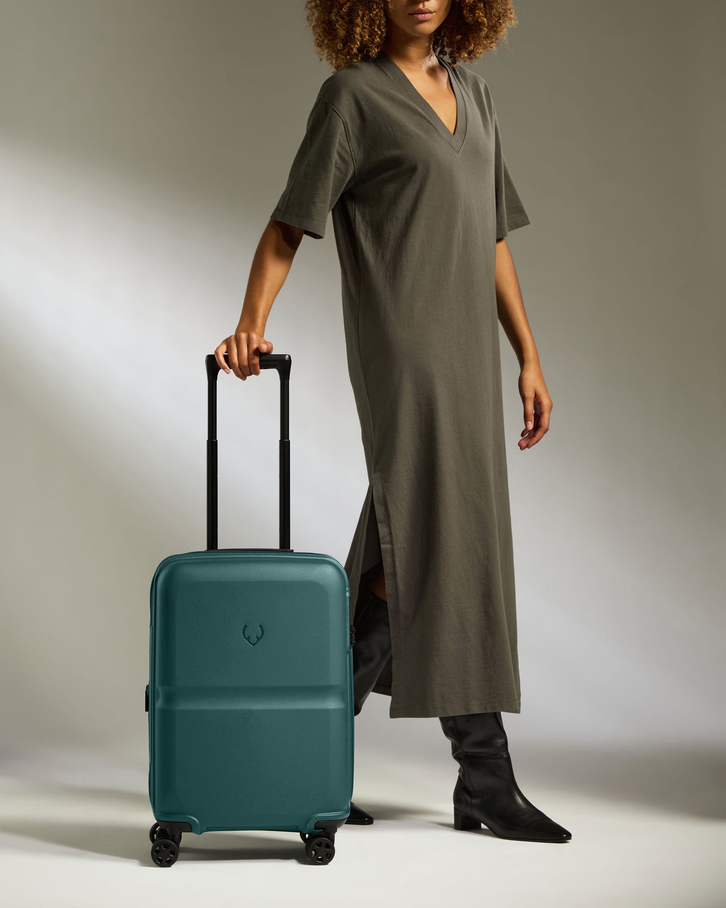Expandable Carry-on Luggage in Marsh Blue - Single Stripe