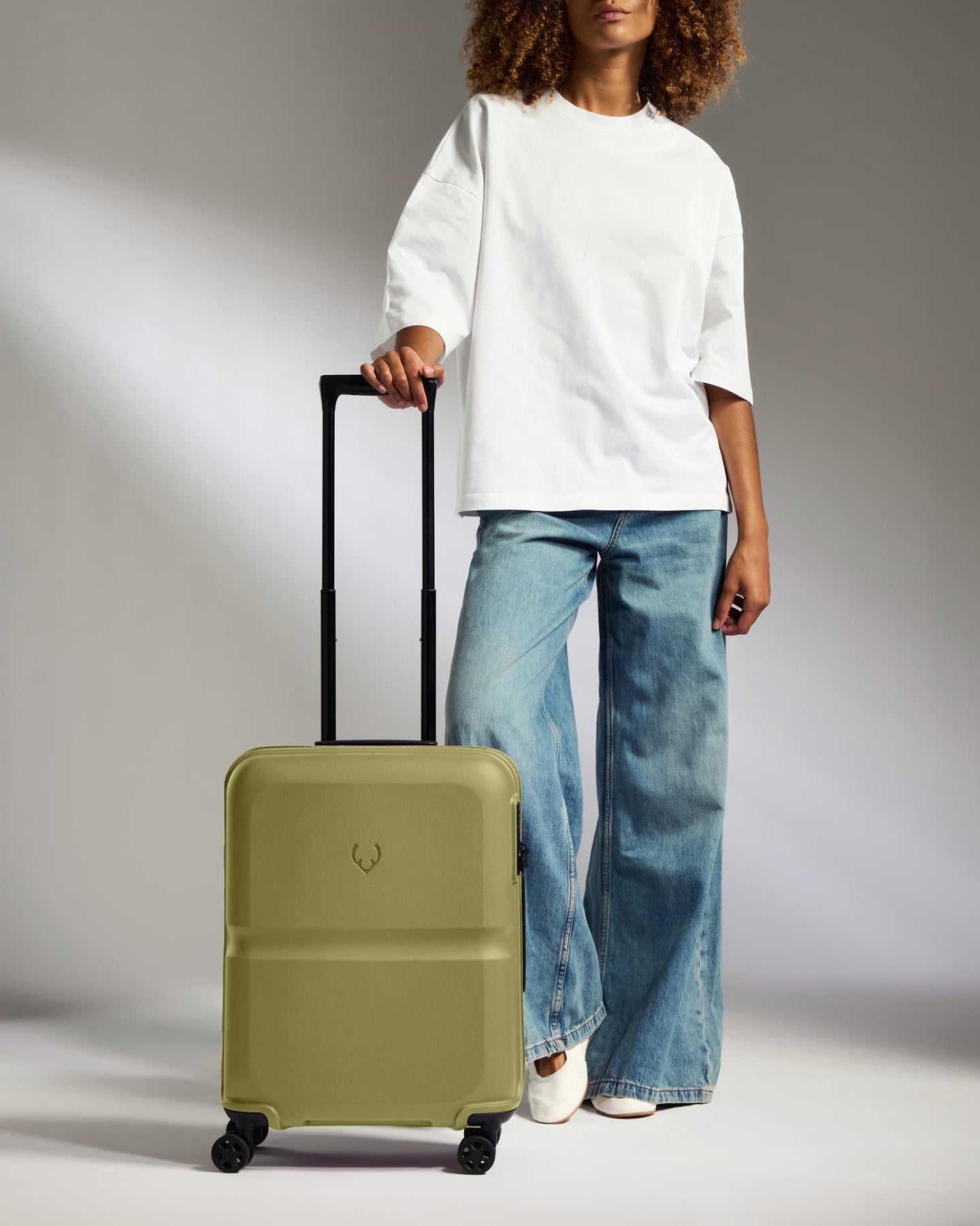 Expandable Carry-on Luggage in Reed Green - Single Stripe