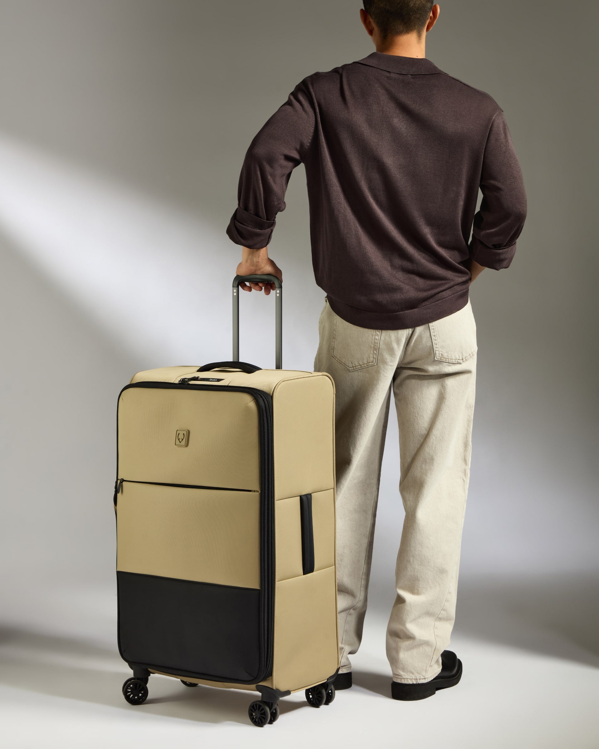 a man with a suitcase