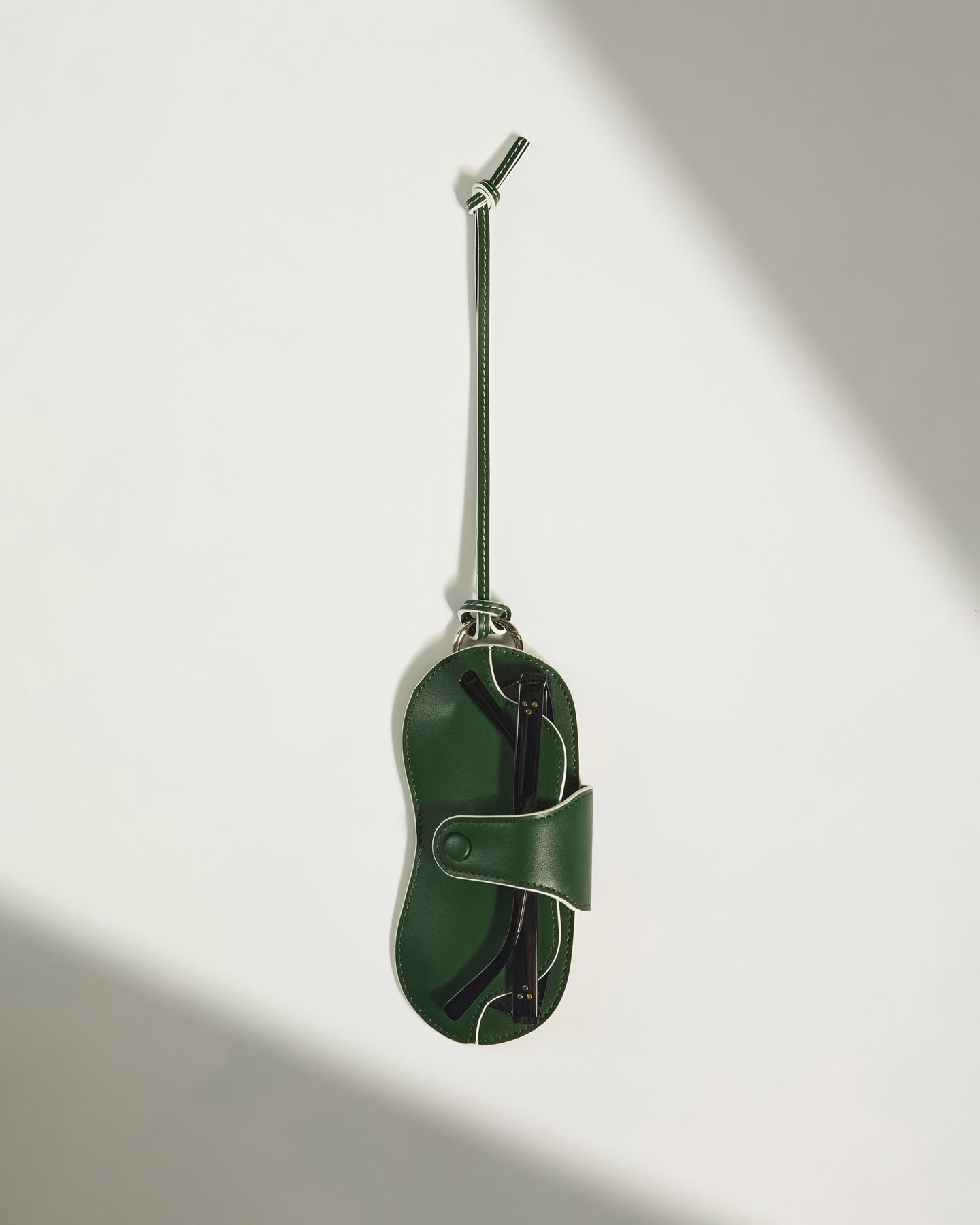 Leather Sunglasses Case in Antler Green - Summer Capsule