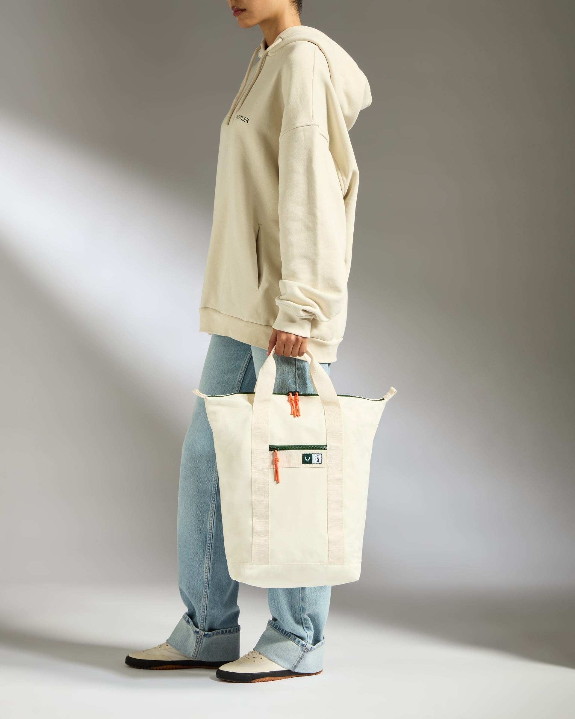 Antler Essential 2-in-1 Tote Backpack In Stone | Size: 5.5" x 17" x 15.7" Antler Essential 2-in-1 Tote Backpack In Stone | Size: 5.5" x 17" x 15.7"
