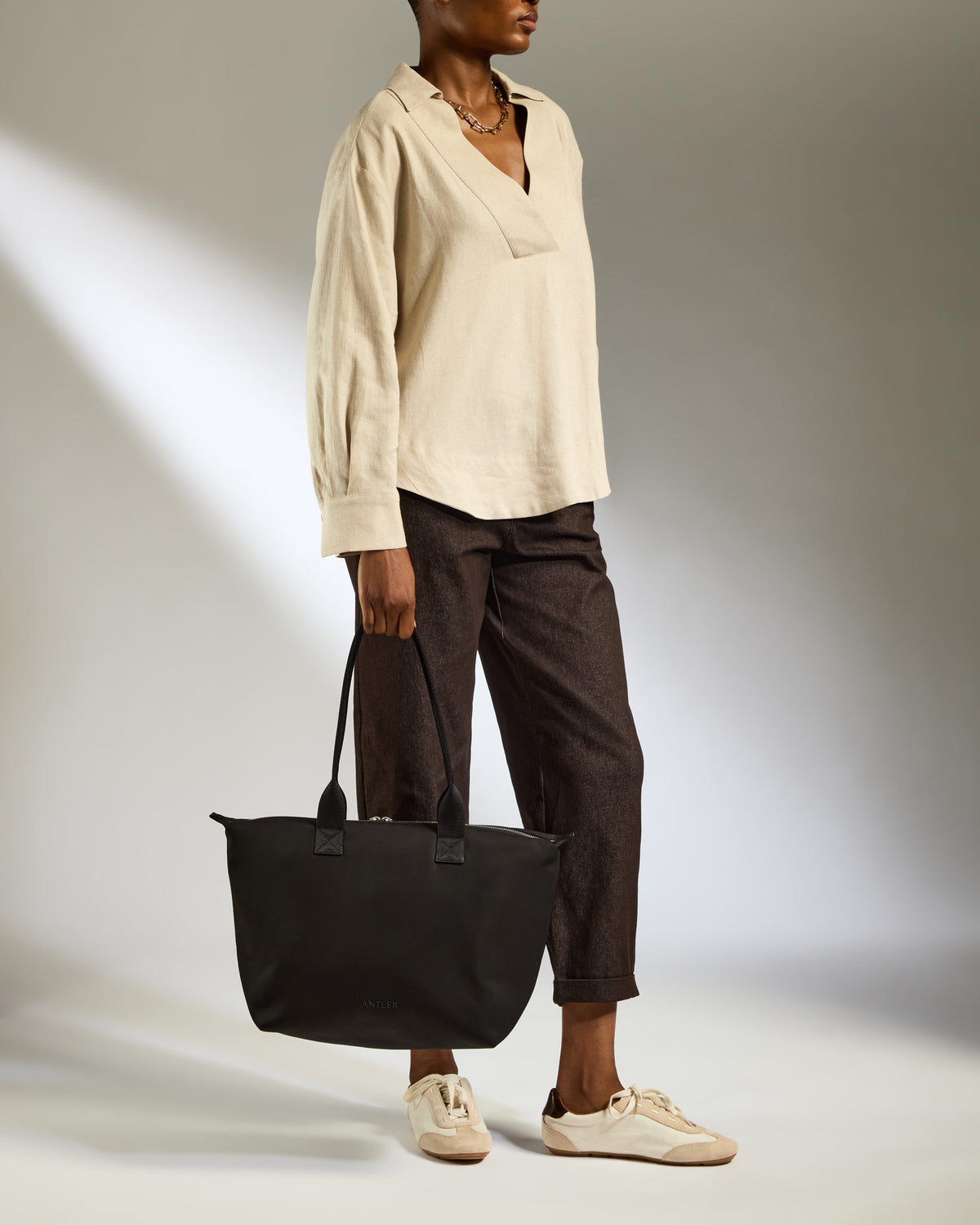 Icon Flat Pack Tote Bag in Black