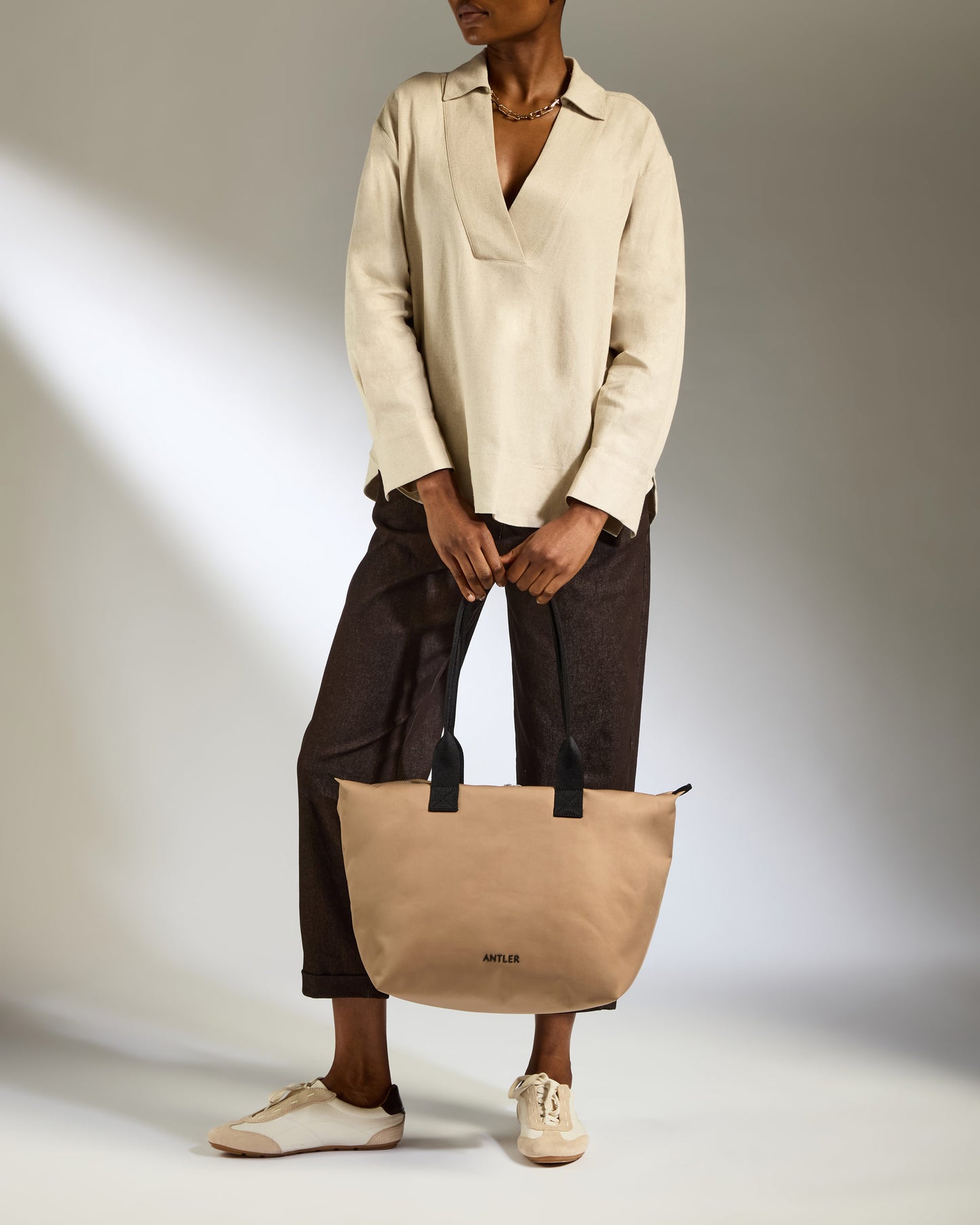 Icon Flat Pack Tote Bag in Sand