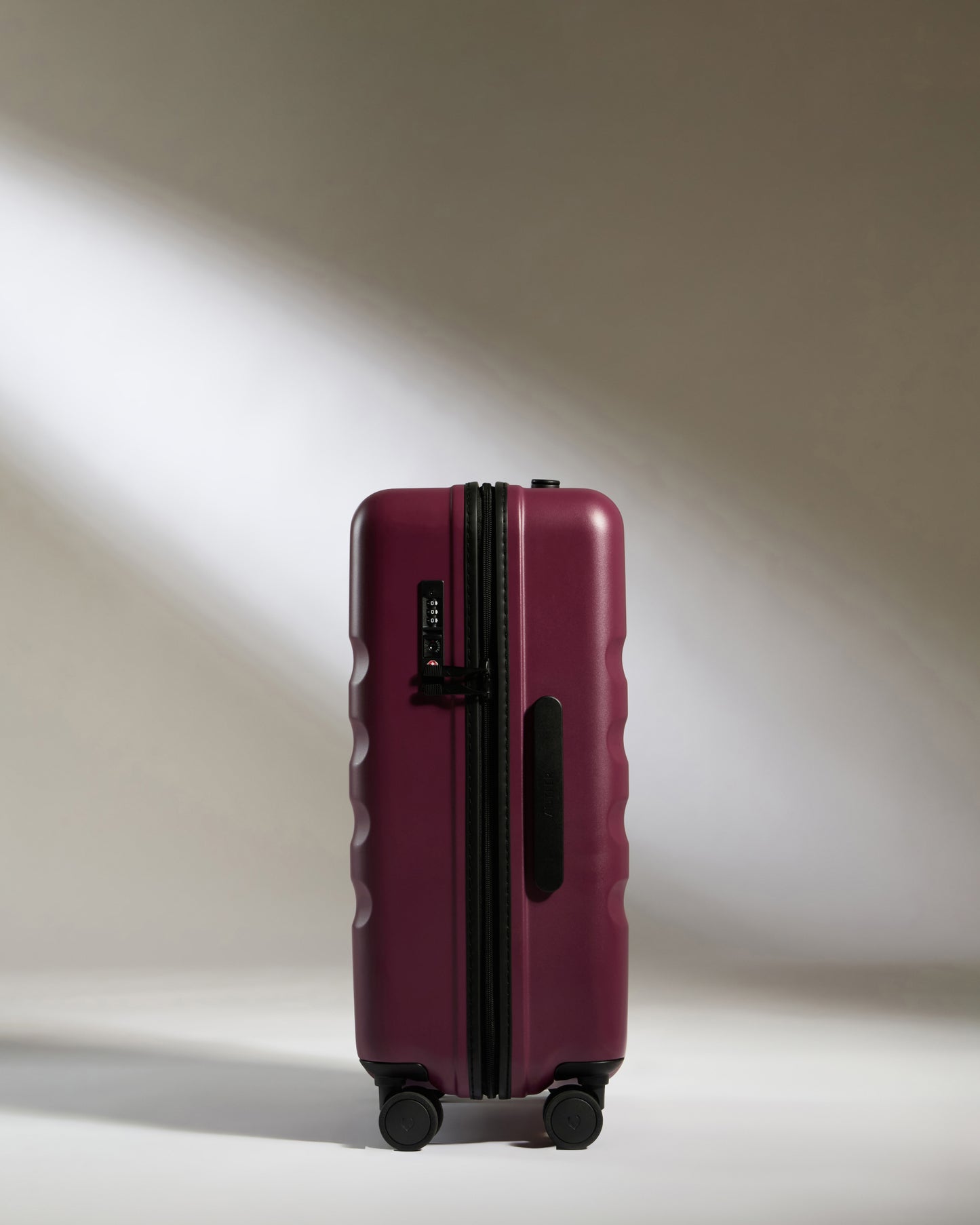 Large Carry-on Luggage in Heather Purple - Icon Stripe
