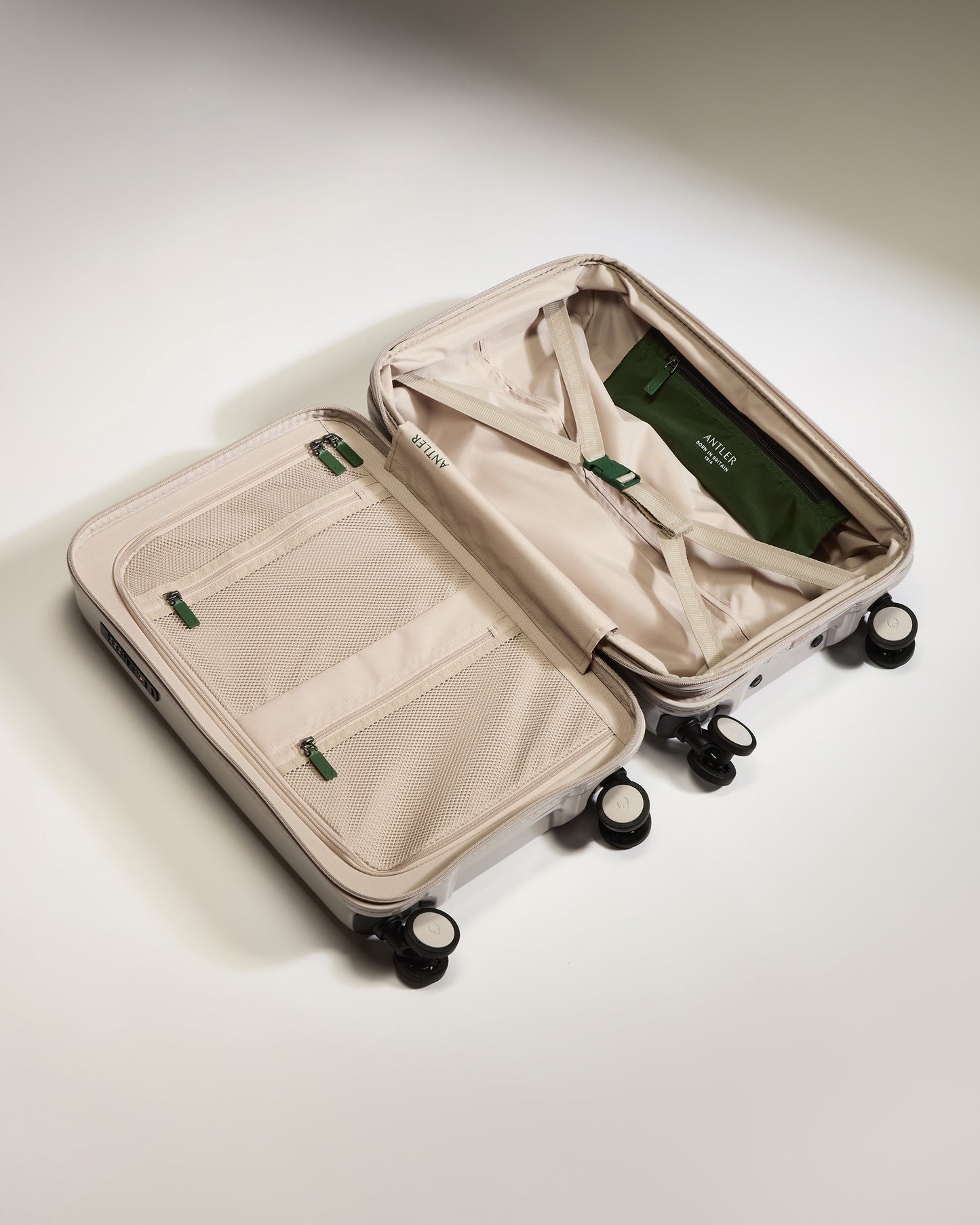 Expandable Carry-on Luggage in Taupe Gloss - Icon Stripe