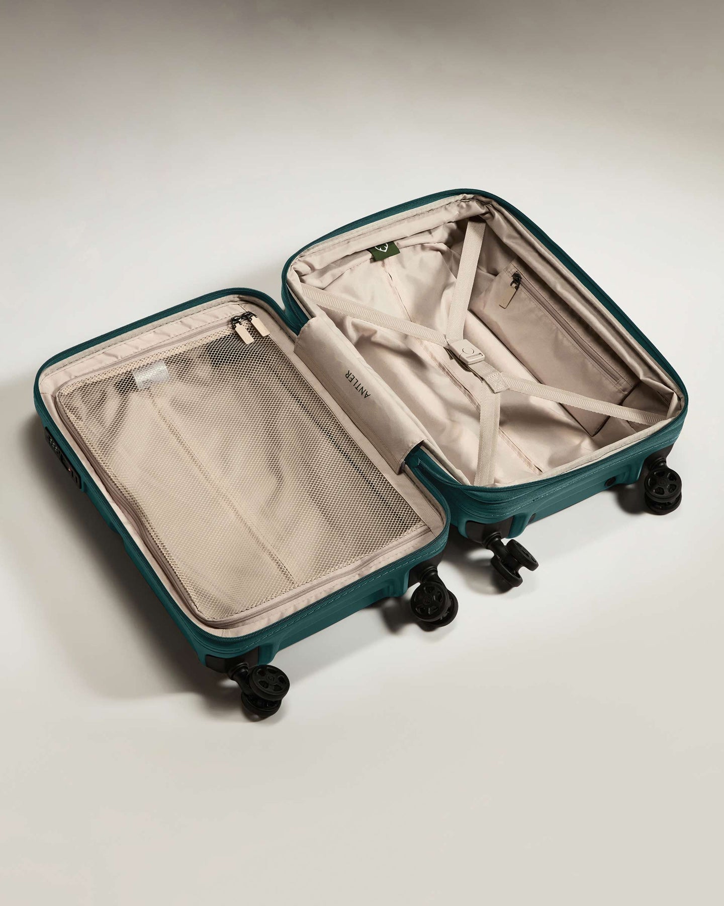 Expandable Carry-on Luggage in Marsh Blue - Single Stripe