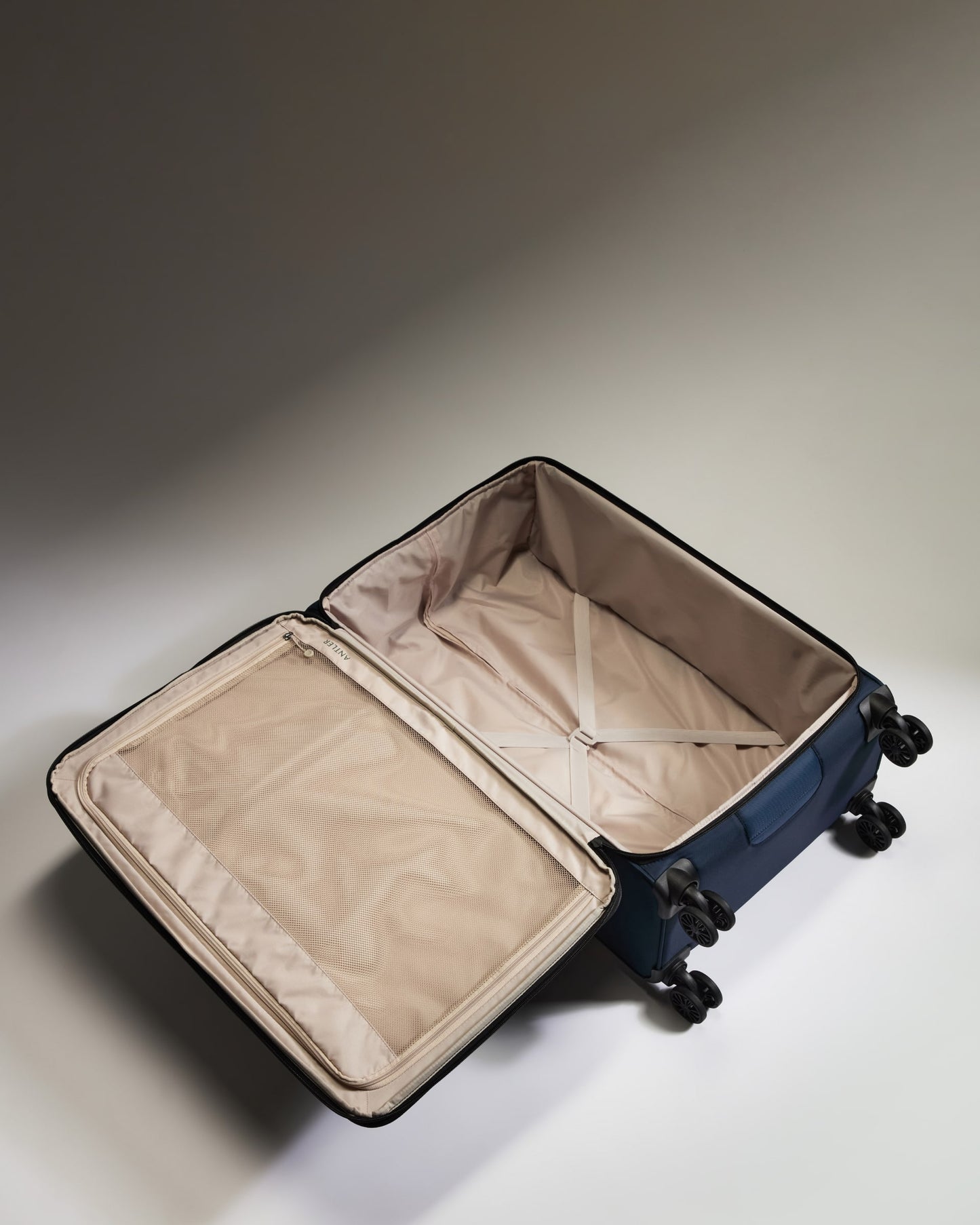Lightest Expandable Carry-on Luggage Set in Indigo Blue - Soft Stripe 2.0