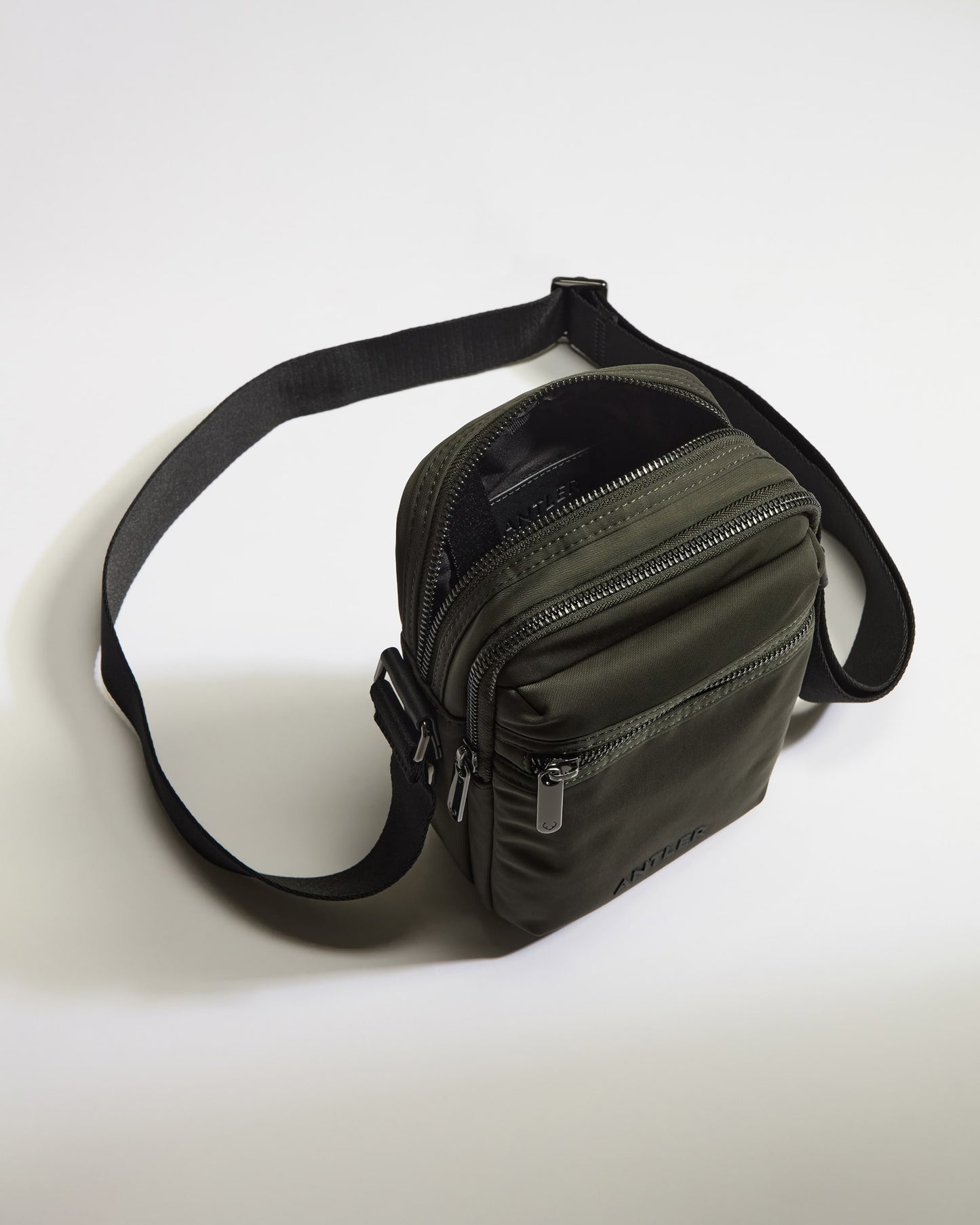 Icon Crossbody Bag in Dark Khaki Green