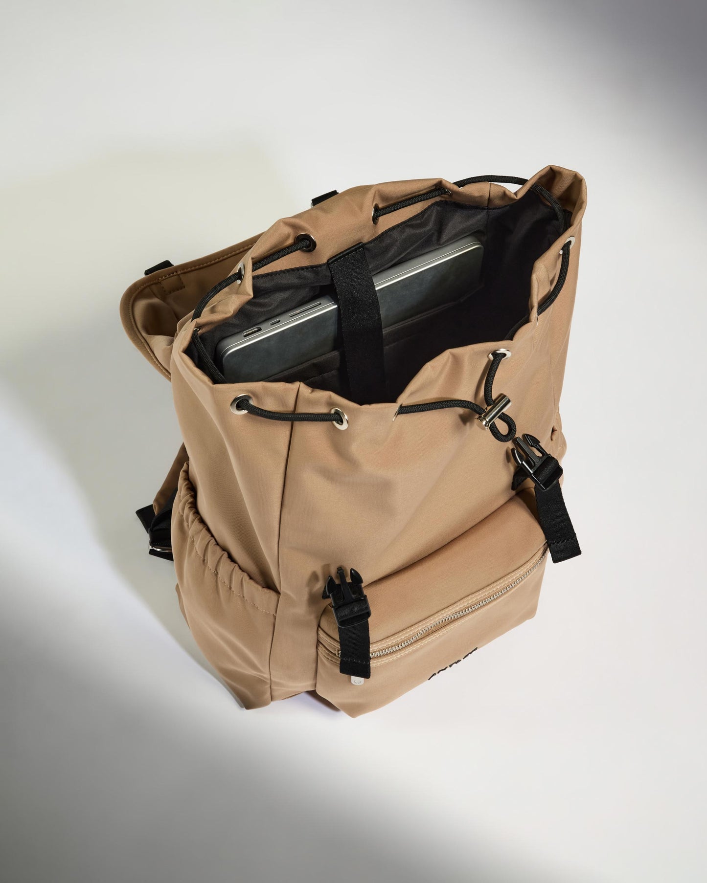 Icon Drawstring Backpack in Sand