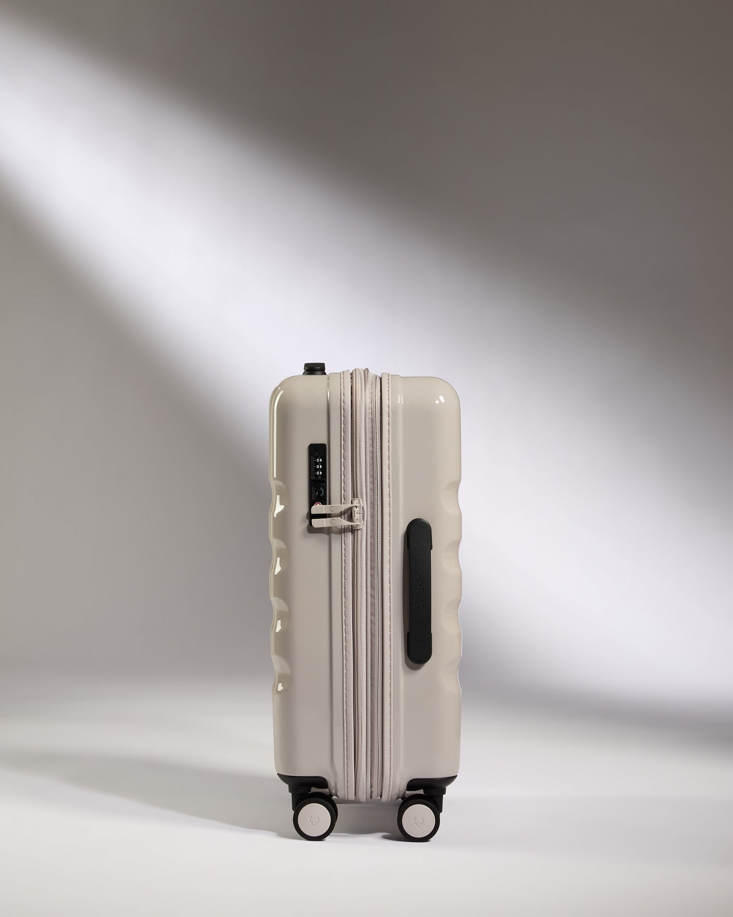 Expandable Carry-on Luggage in Taupe Gloss - Icon Stripe