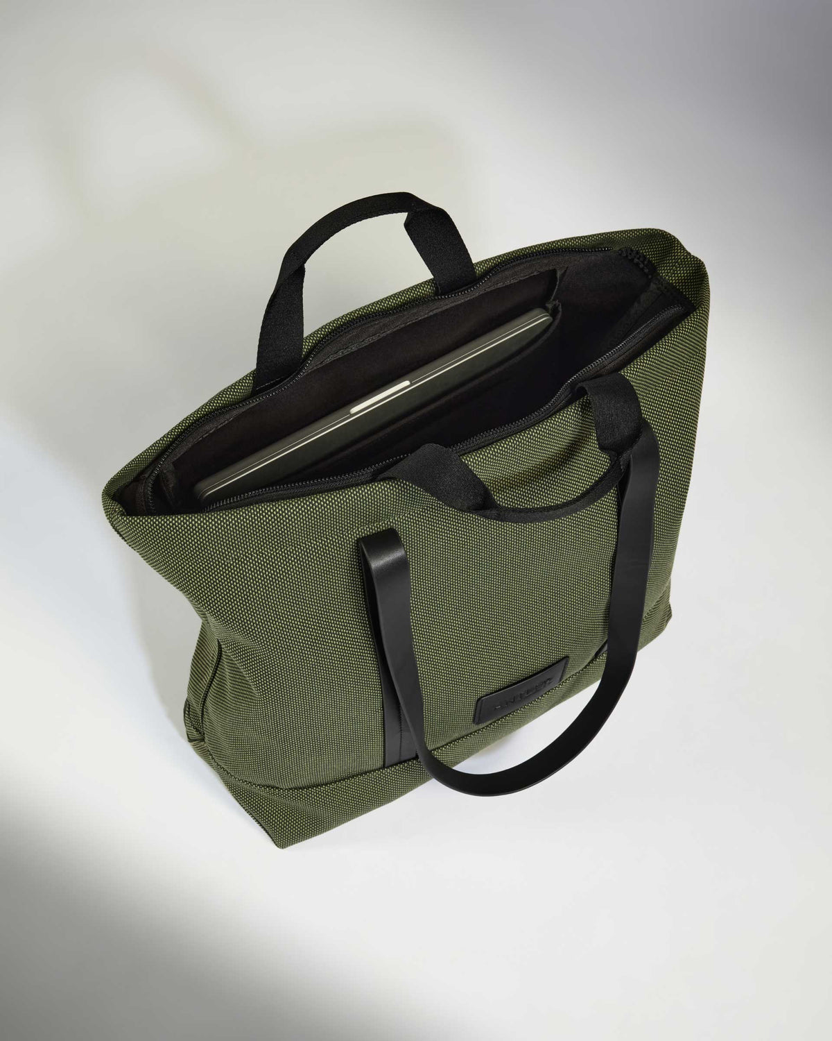 Antler Weave Shopper in Olive Green
