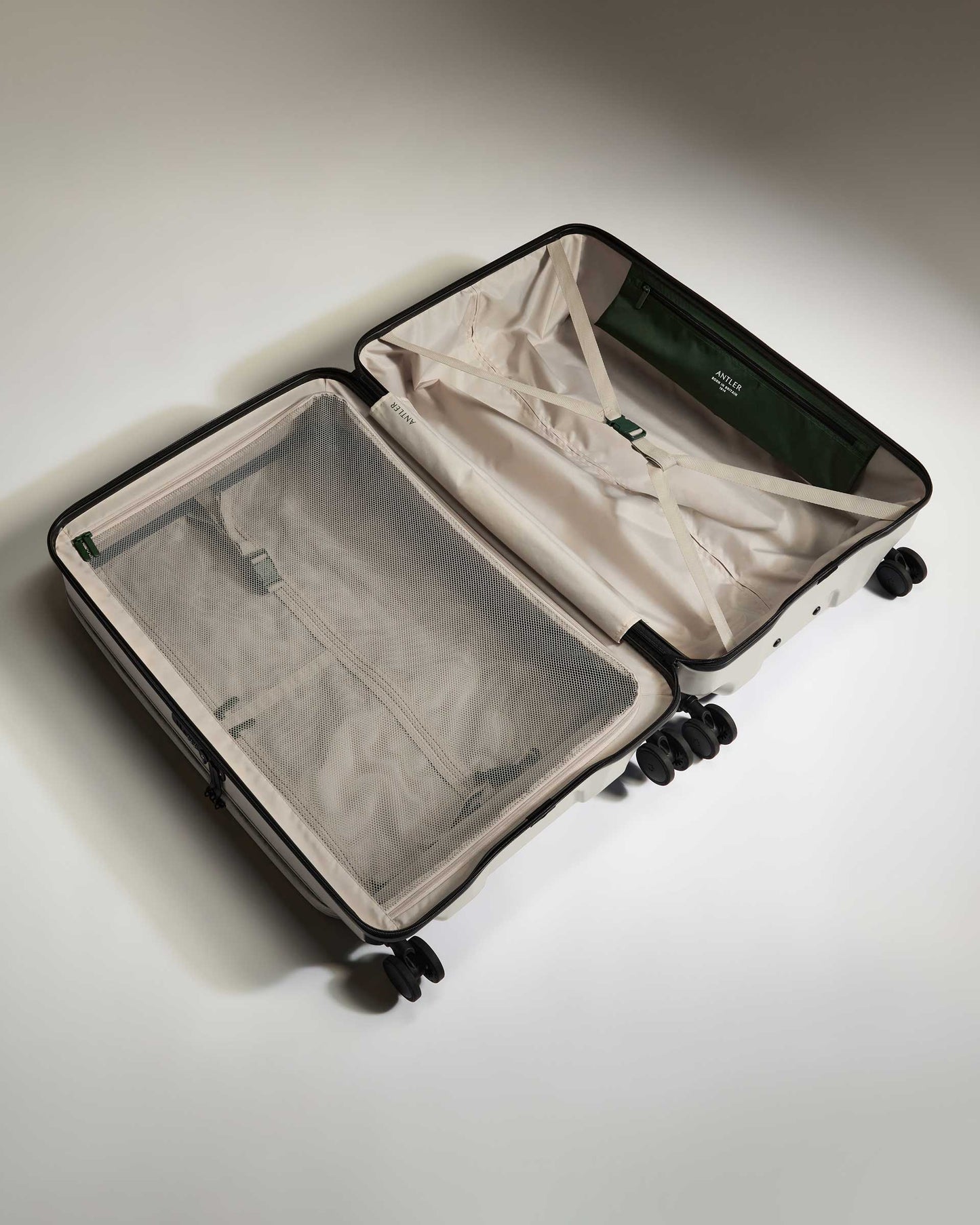 Dual Opening Large Luggage in Taupe - Icon Stripe