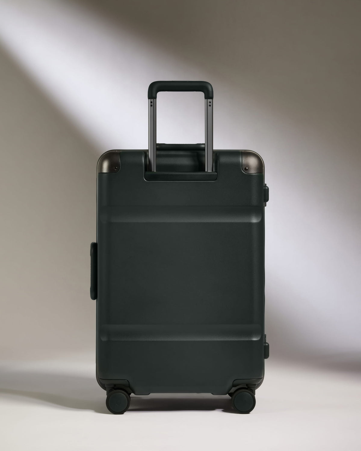 Medium Luggage in Dark Forest Green - Heritage Stripe