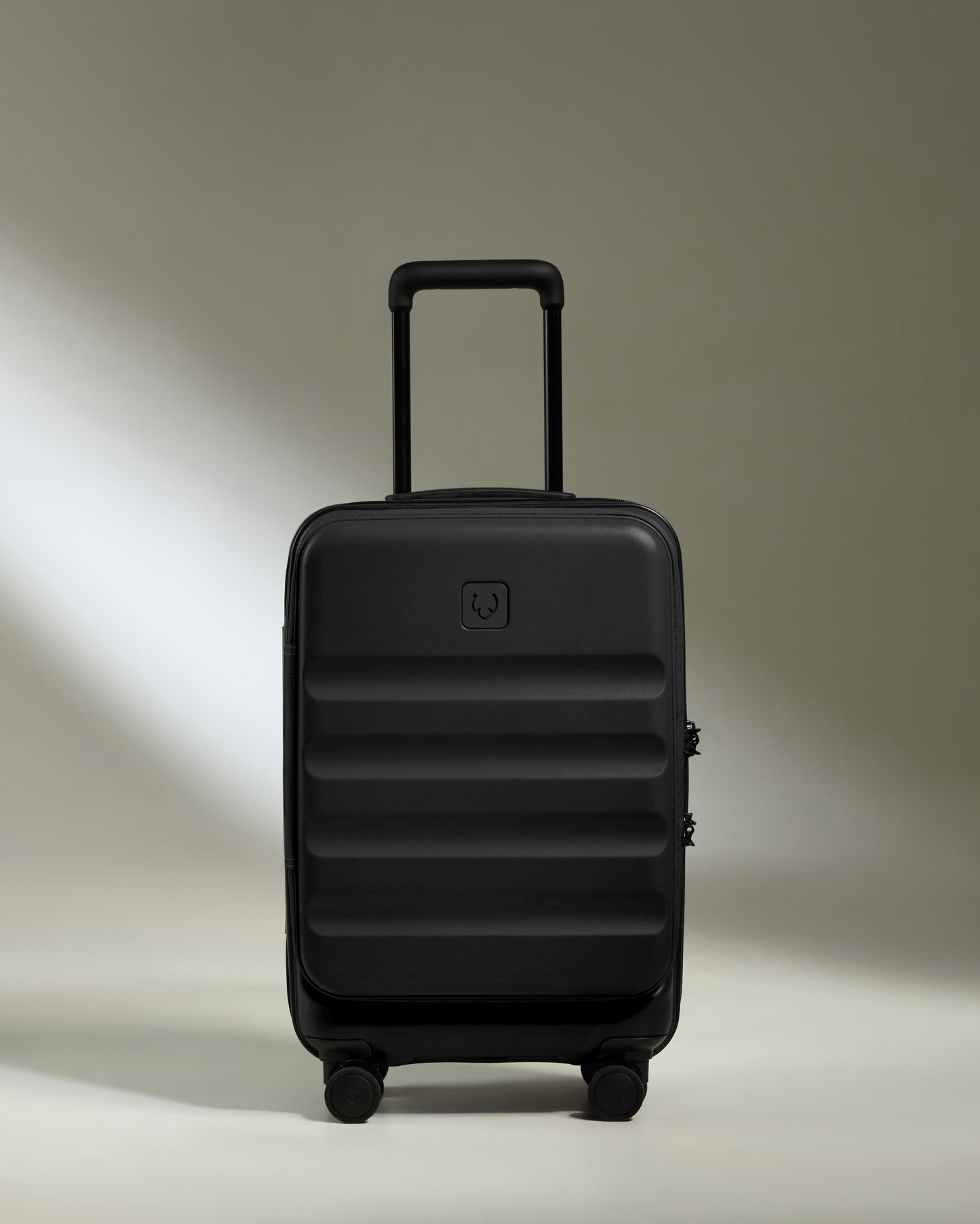 Dual Opening Carry-On Luggage in Black - Icon Stripe