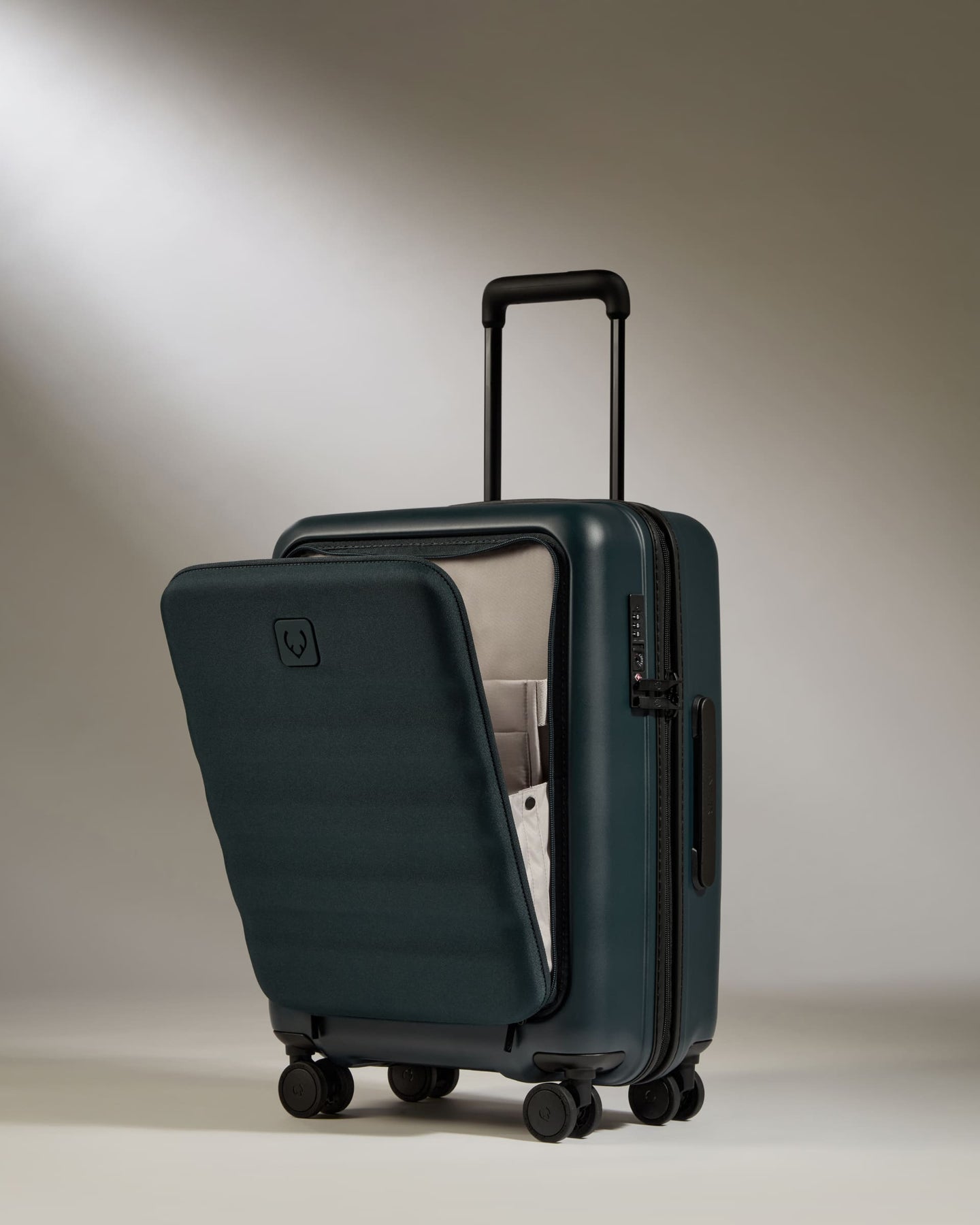 Carry-on with Pocket Luggage Set in Indigo Blue - Icon Stripe